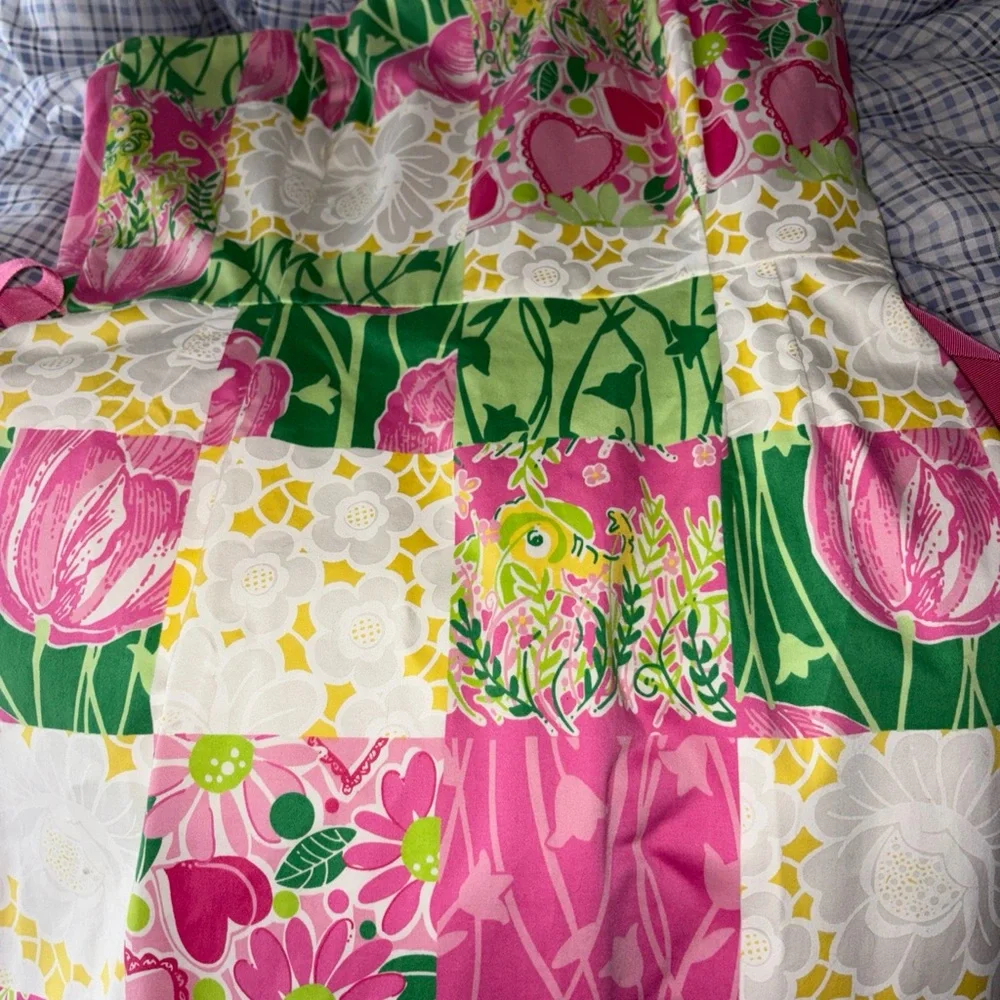 Lilly Pulitzer Pink, Green & Yellow Floral Strapless Dress Size 12 - Picture 2 of 6
